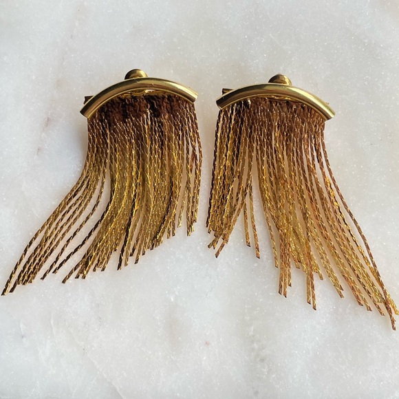 Asymmetrical Fringe Earrings - Picture 8 of 10